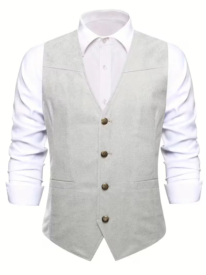 Modern heren gilet, V-hals, knoopsluiting, voor de modebewuste man.