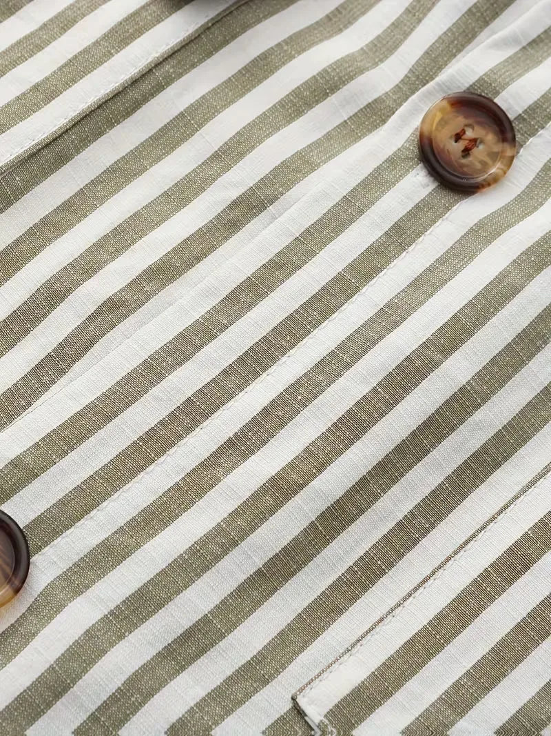 Zakelijk herenoverhemd, gestreept, slim fit, lange mouwen, voor een elegante stijl.