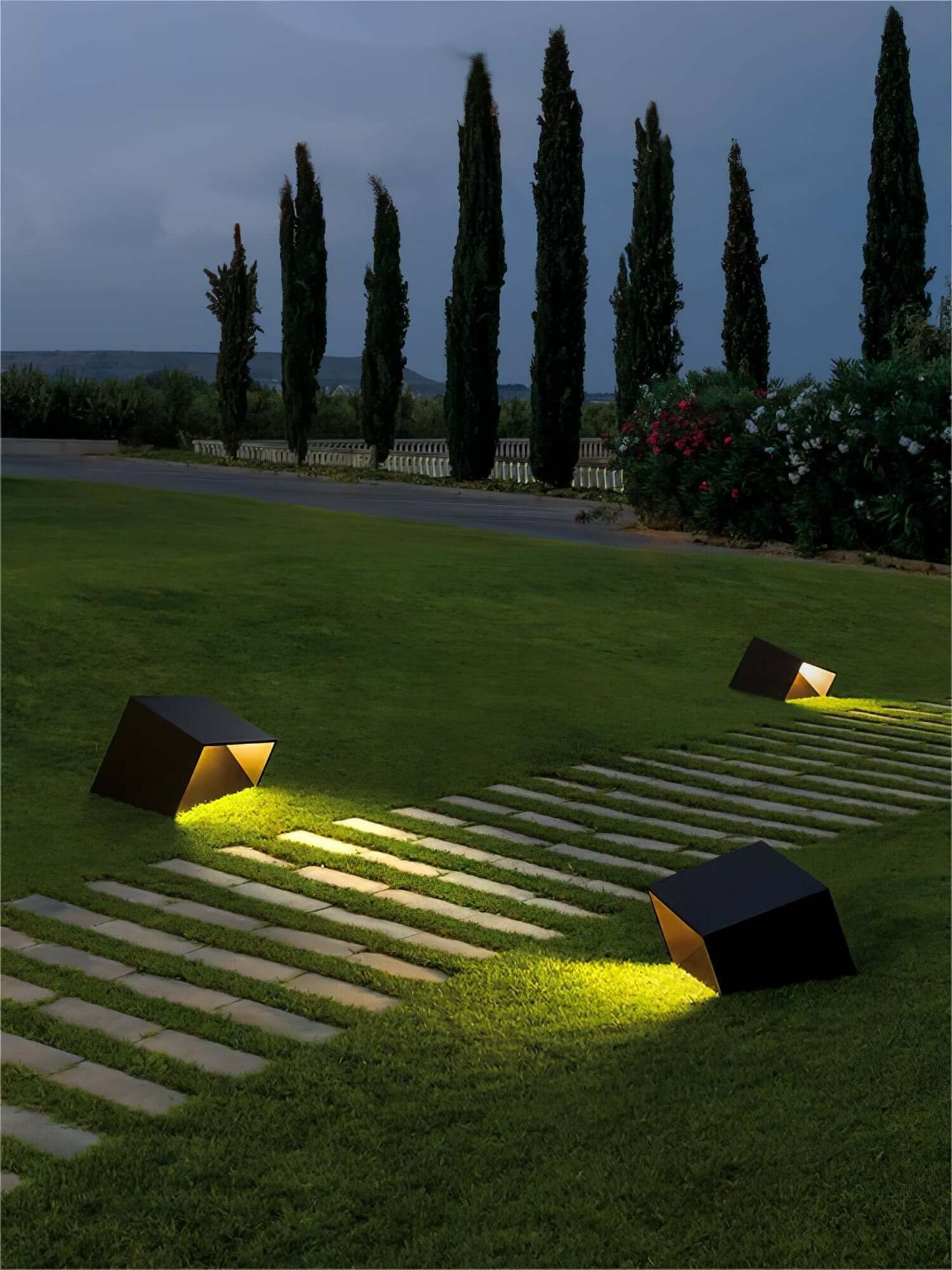 Kubusvormige Tuinlamp op Solar Energie