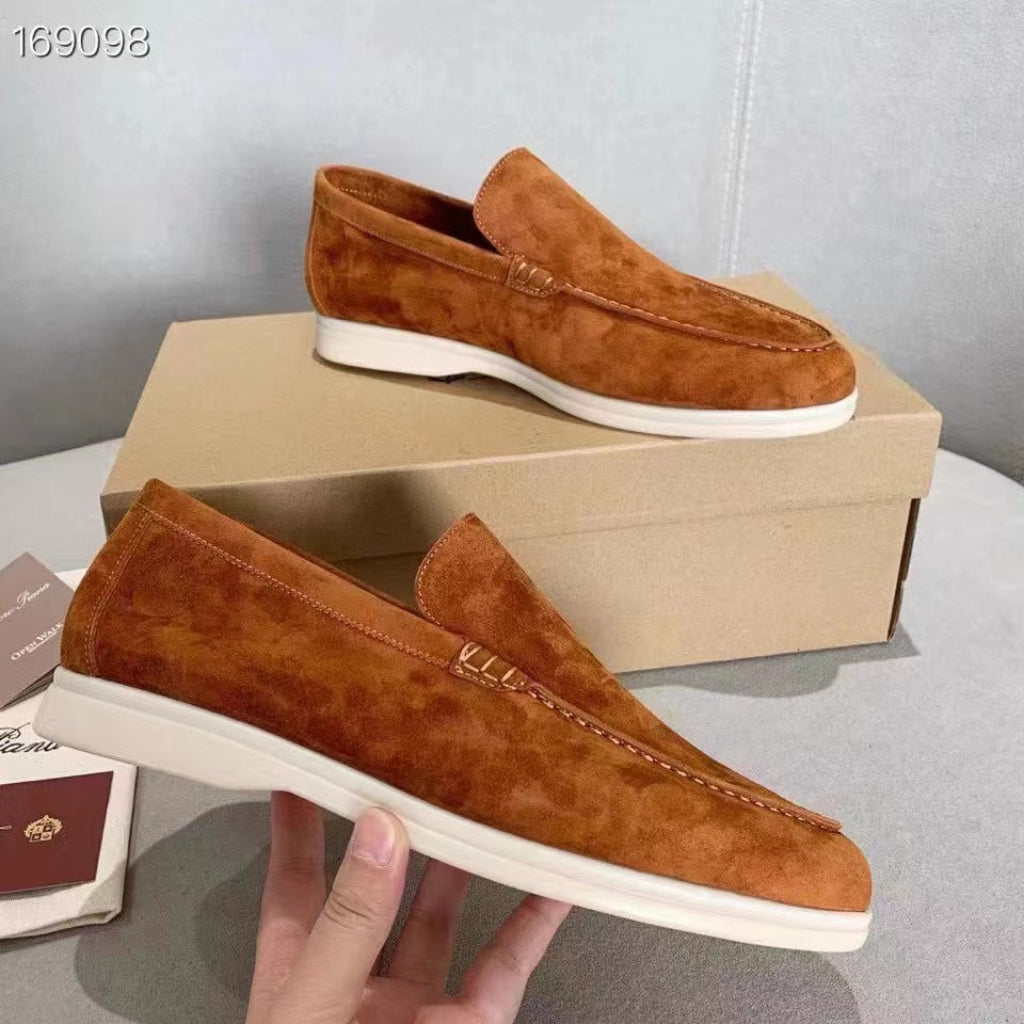 Ademende heren zomerloafers, type CJ26, met instapcomfort en stijlvol design voor warme dagen en rijschoenen.