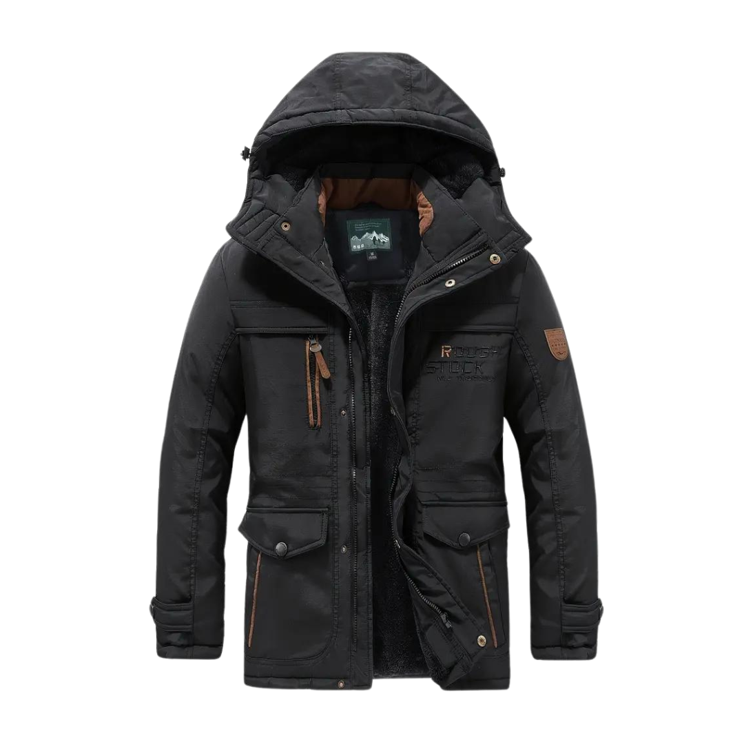 Heren outdoorjack Kaspar, gevoerd, waterdicht en winddicht. Ideaal voor winter en herfst outdooractiviteiten.