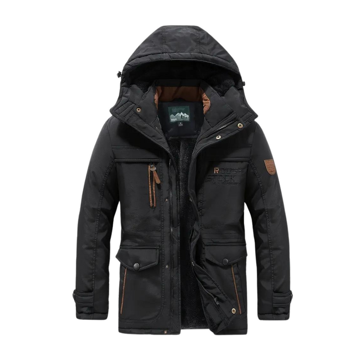 Heren outdoorjack Kaspar, gevoerd, waterdicht en winddicht. Ideaal voor winter en herfst outdooractiviteiten.