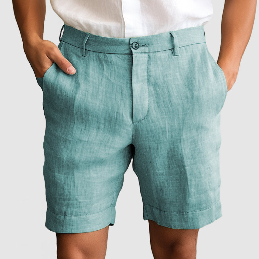 Donkergrijze ademende herenshorts, perfect voor dagelijks comfort en een stijlvolle casual zomerlook.