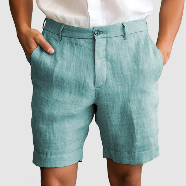 Donkergrijze ademende herenshorts, perfect voor dagelijks comfort en een stijlvolle casual zomerlook.