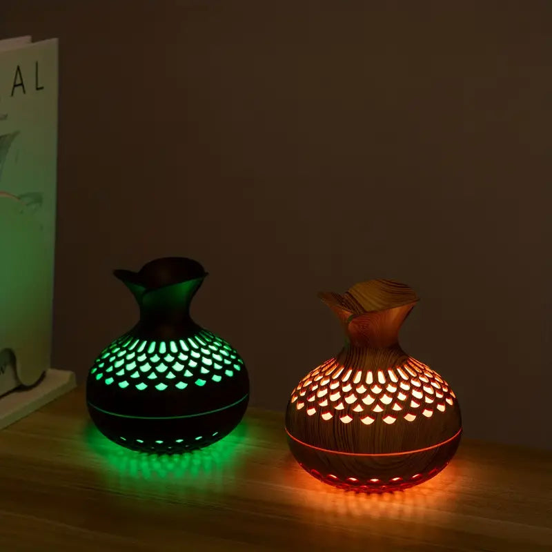 Luxe geurverspreider AromaBloom met sfeervol licht, creëert ontspanning en een stijlvolle interieur decoratie.