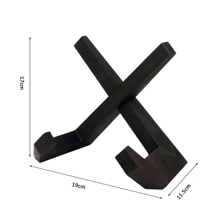Compacte houten standaard voor recepten en tablets, perfect voor kleine keukens en stijlvol koken.