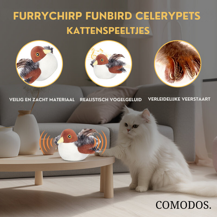 Ultiem interactief vogel speelgoed; houdt katten mentaal en fysiek uitgedaagd, met oplaadbare functies.