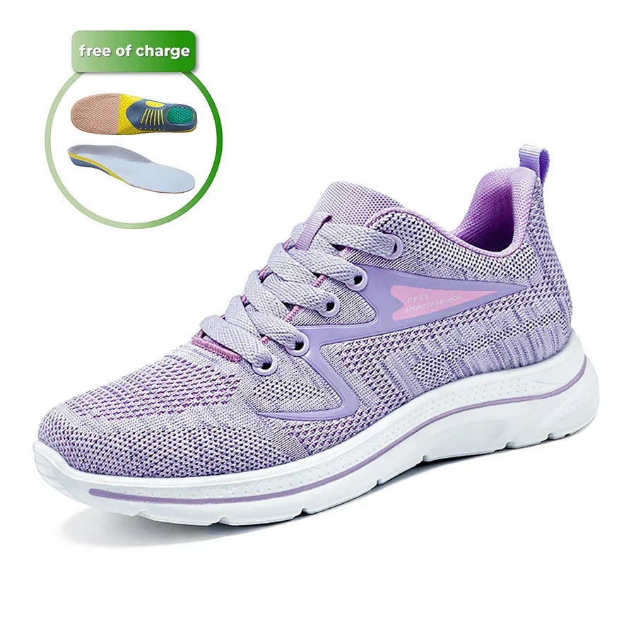 Ergonomische ActiveWalk Pro damessneakers, comfortabel voor alledaags gebruik, slipvast & ideaal bij voetpijn.