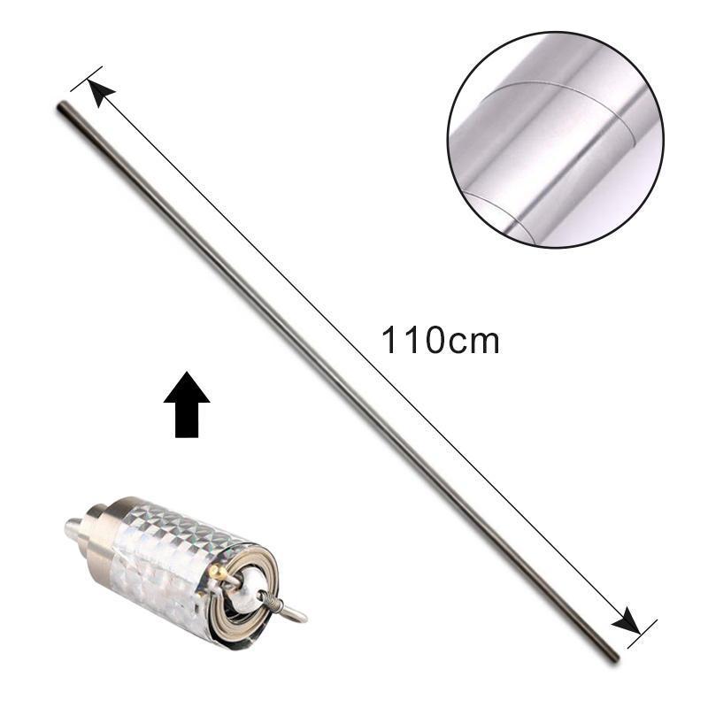 Metalen telescoopstok voor zelfverdediging en goochelen. Compact, draagbaar en duurzaam.