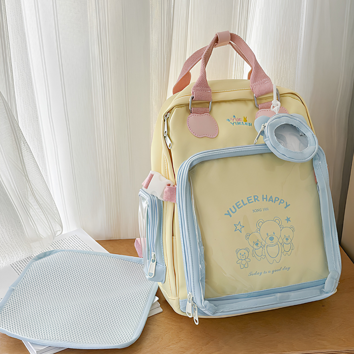 Stijlvolle schoolrugzak voor meisjes in trendy kleur, modern design. Ideale en modieuze studentenrugzak.