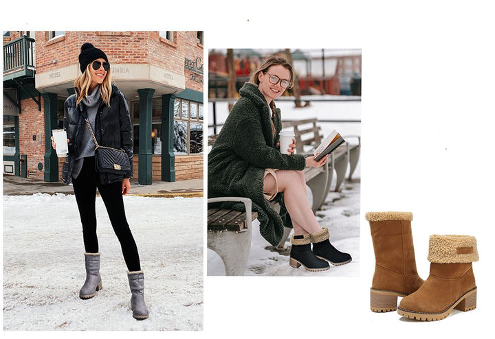 Stijlvolle dames winterlaarzen met verstelbare schacht, voor optimale pasvorm en warmte.