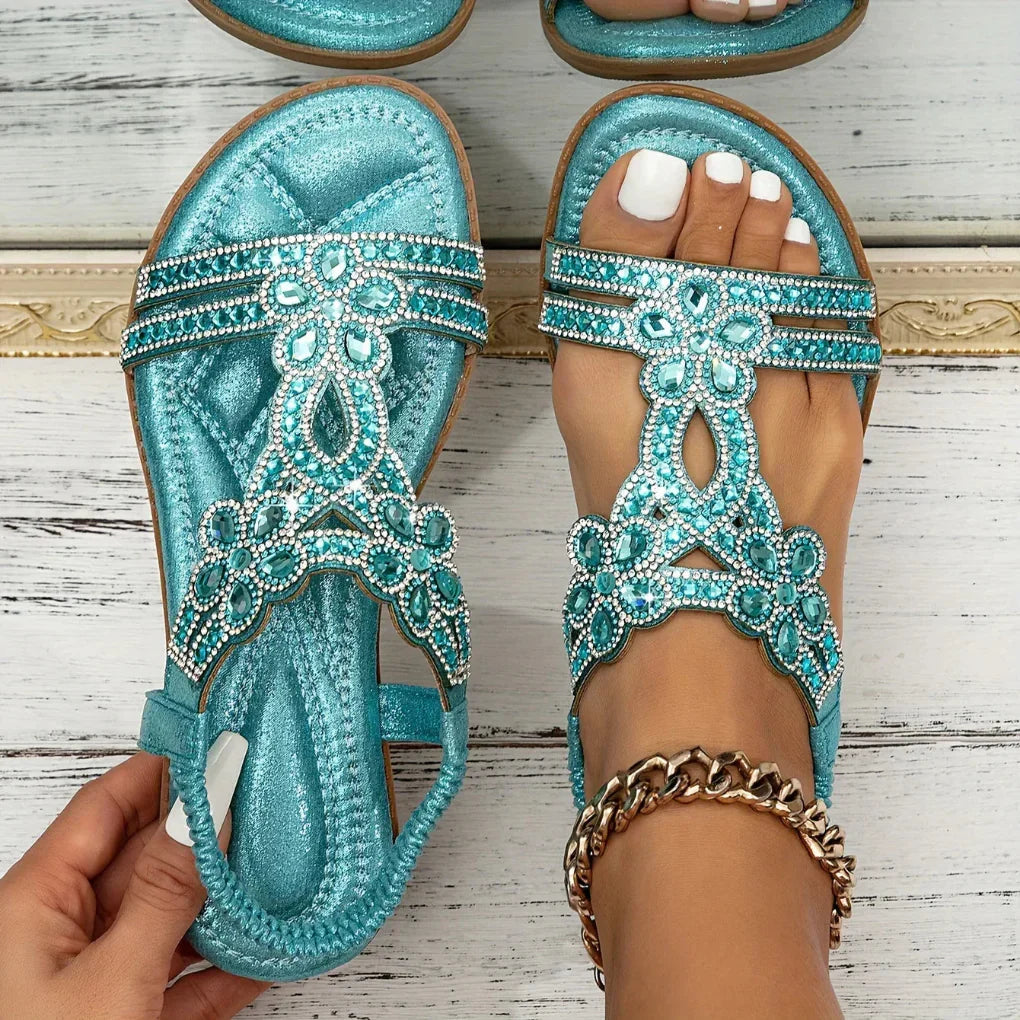 Boho dames sandalen met orthopedische voetondersteuning, comfortabel, modieus voor lente/zomer.