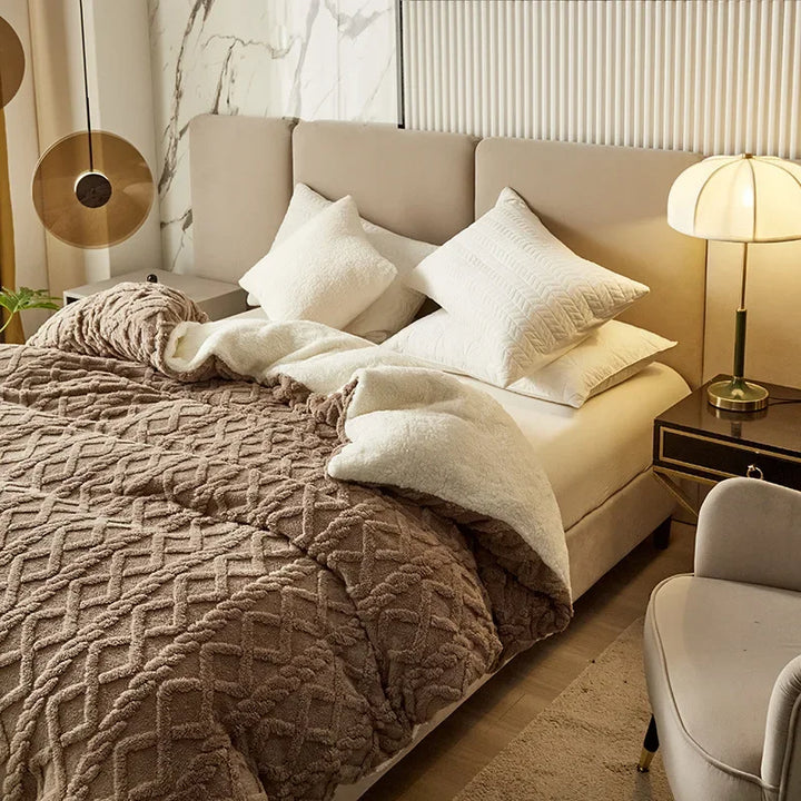 Ideaal winterdekbedovertrek: warm, zacht en dubbelzijdig met luxe kasjmier-look en pluche VelvetWarm fleece.