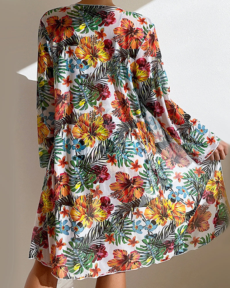 Trendy dames bikini strandset, 3-delig met rok. Comfortabele en stijlvolle zwemkleding.