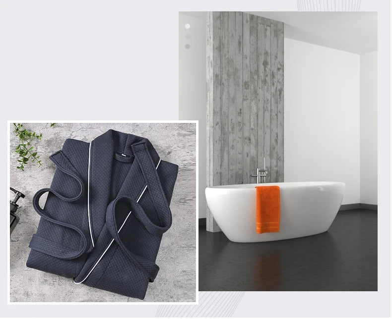 Hoogwaardige luxe badjas voor heren; geniet van stijl en ultiem comfort thuis.