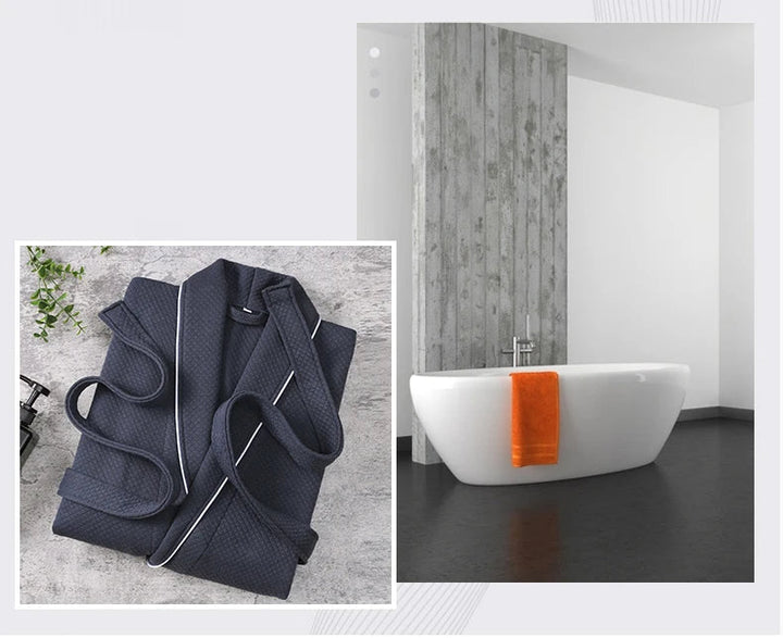 Hoogwaardige luxe badjas voor heren; geniet van stijl en ultiem comfort thuis.