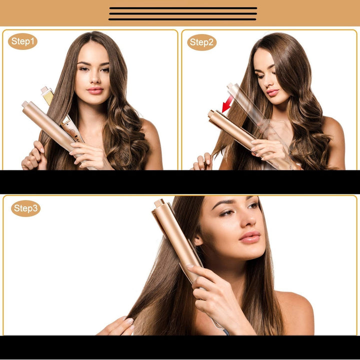Professionele dames multistyler: stijltang en krultang voor glanzend, pluisvrij haar. Snel en makkelijk styling.