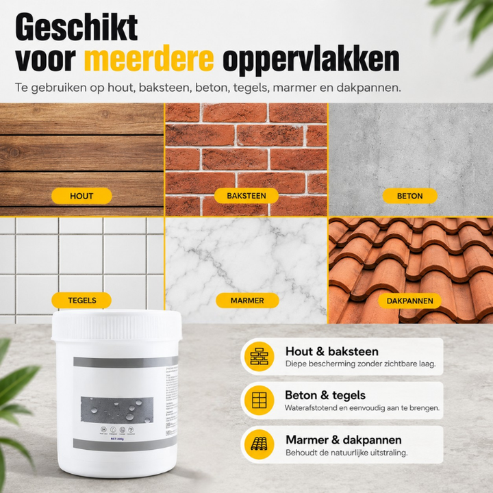 Duurzame, weerbestendige rubberpasta voor transparante waterdichte coating en onderhoud.