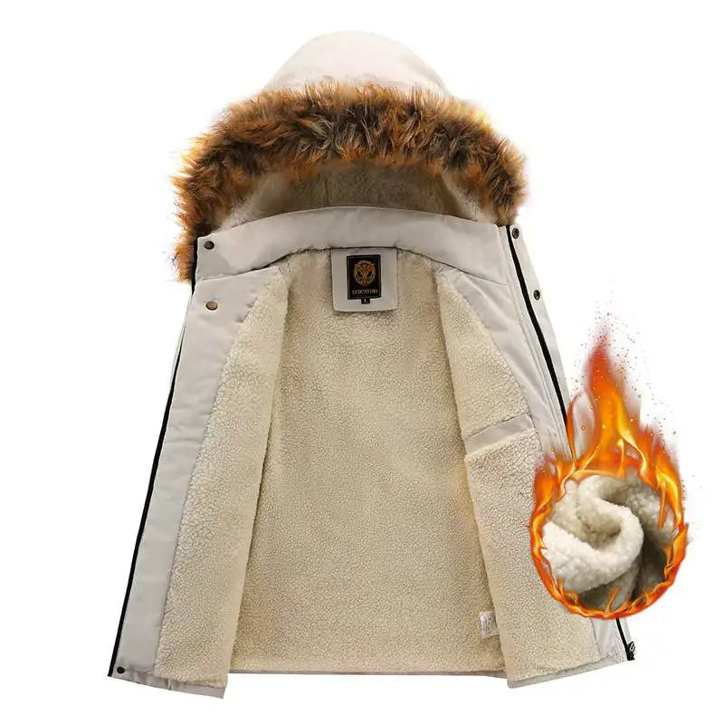 Hoogwaardige waterdichte heren parka jas, ontworpen voor extreme kou. Duurzame winterkleding.
