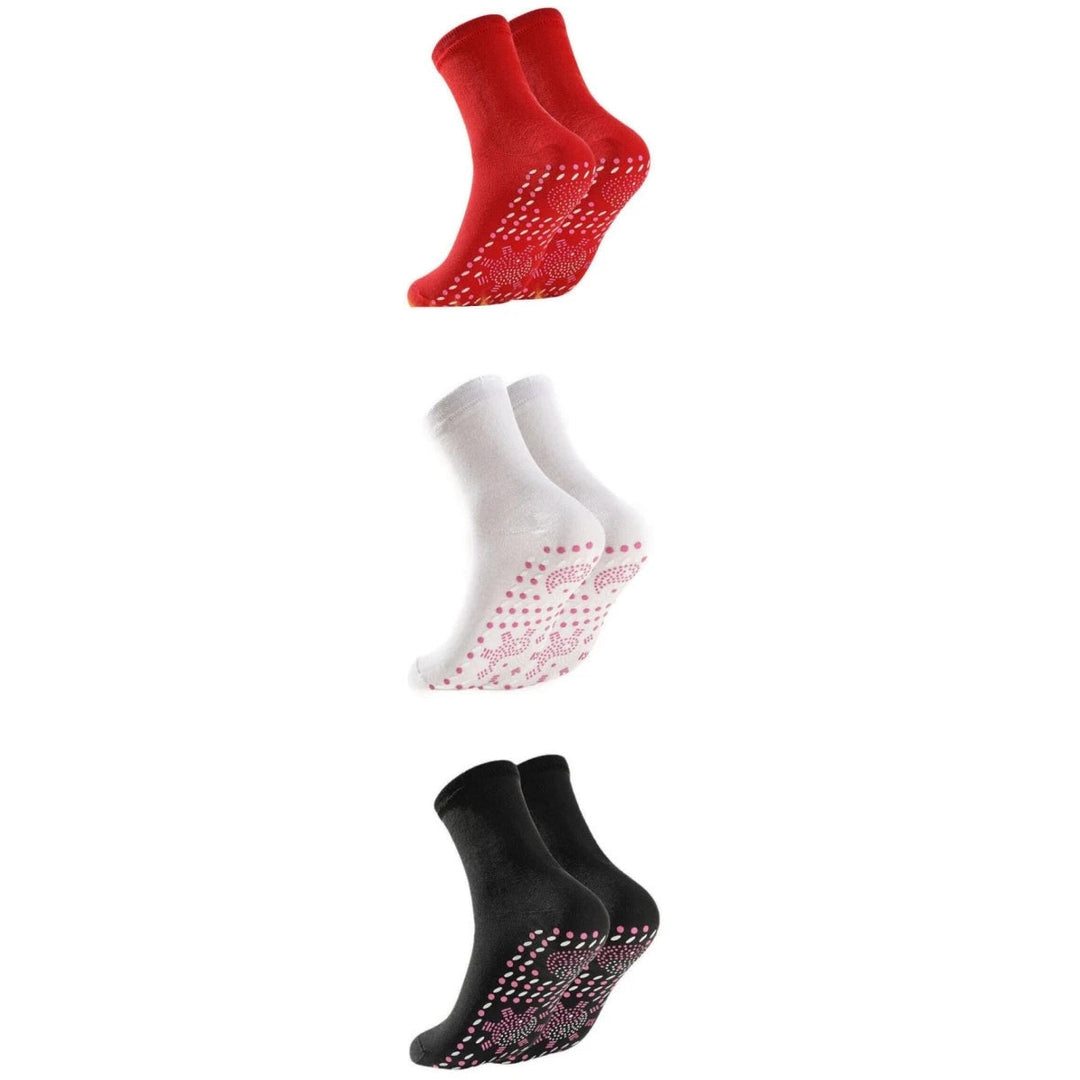 Witte Aleta toermalijn sokken voor dames, zelfverwarmend en zacht, voor dagelijks comfort.