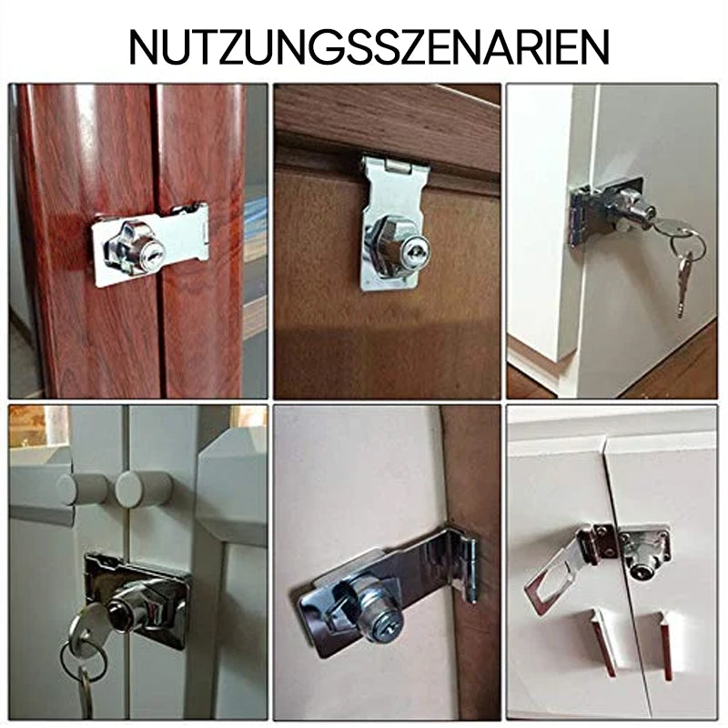 Zilverkleurig boorvrij slot van zinklegering, modern design, snelle montage, optimale beveiliging.