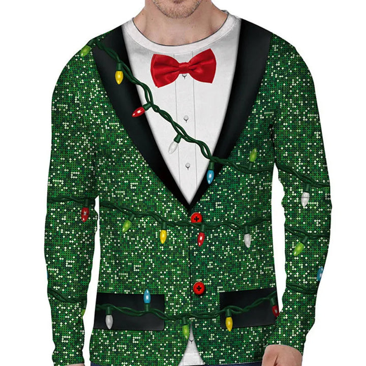Ultiem feestplezier met deze opvallende heren kersttrui, de perfecte foute wintertrui voor mannen.