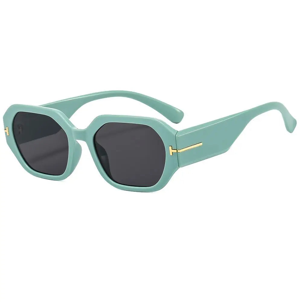 Vierkante dames zonnebril, retro design, biedt uitstekende bescherming tegen UV-stralen.