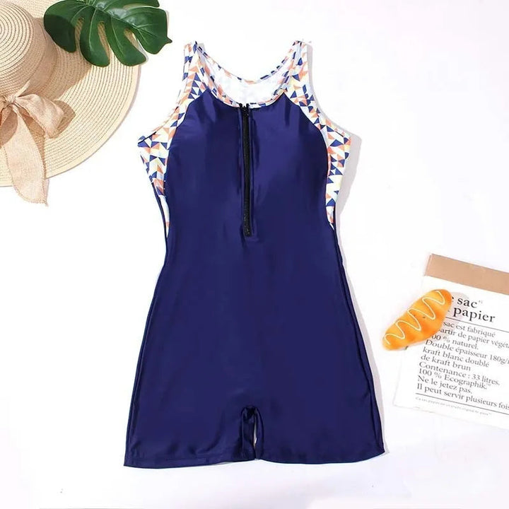 Comfortabel en stijlvol dames zwempak. Flatterende push-up badmode in geel of blauw voor zelfvertrouwen tijdens de zomer.