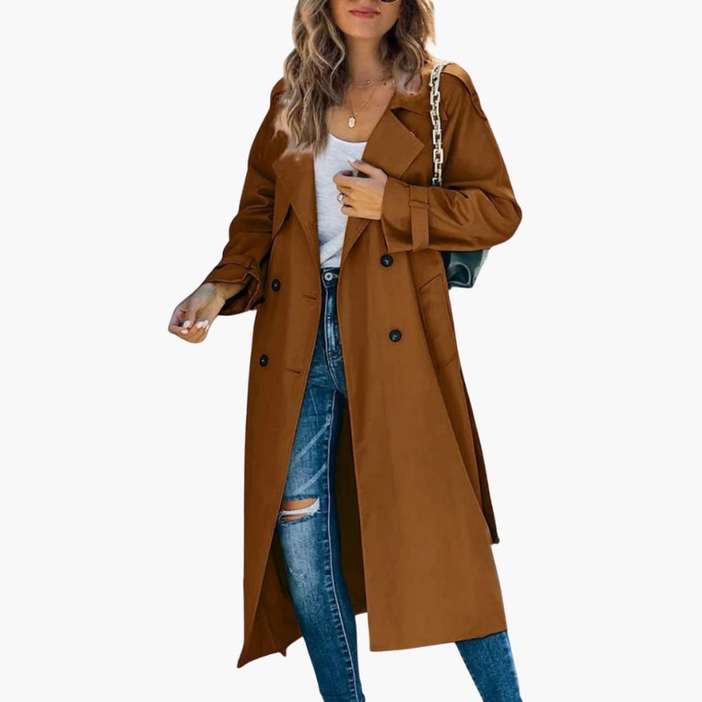 Luxe dames trenchcoat, een klassieke en elegante jas voor een modieuze uitstraling in elk seizoen.