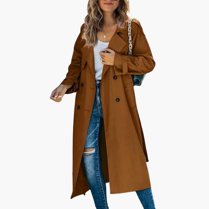 Luxe dames trenchcoat, een klassieke en elegante jas voor een modieuze uitstraling in elk seizoen.
