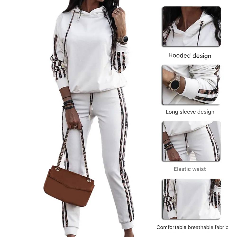 Comfortabele dames vrijetijdskleding set, modern en functioneel voor sport of casual.
