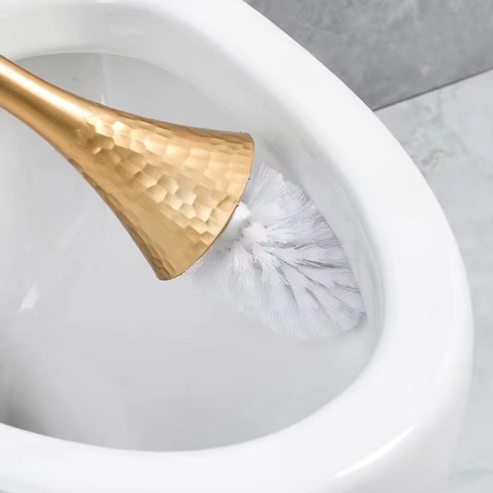 Luxe toiletborstelset met elegante zwarte ABS houder. Modern design voor een stijlvolle badkamer.