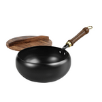 26cm met houten deksel