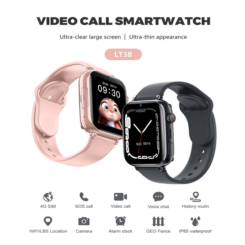 IP67 waterdichte kinder smartwatch met GPS en videobelfunctie, ideaal voor buitenspelen.