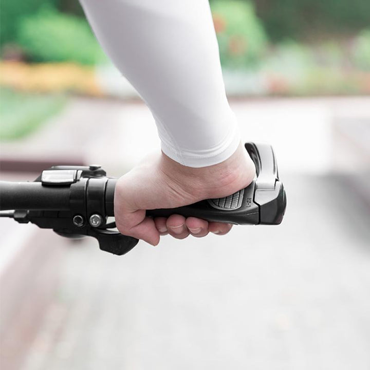 SANDSBERGORIGINALS unisex fiets handvatten: premium siliconen en aluminium voor comfortabele, veilige grip.