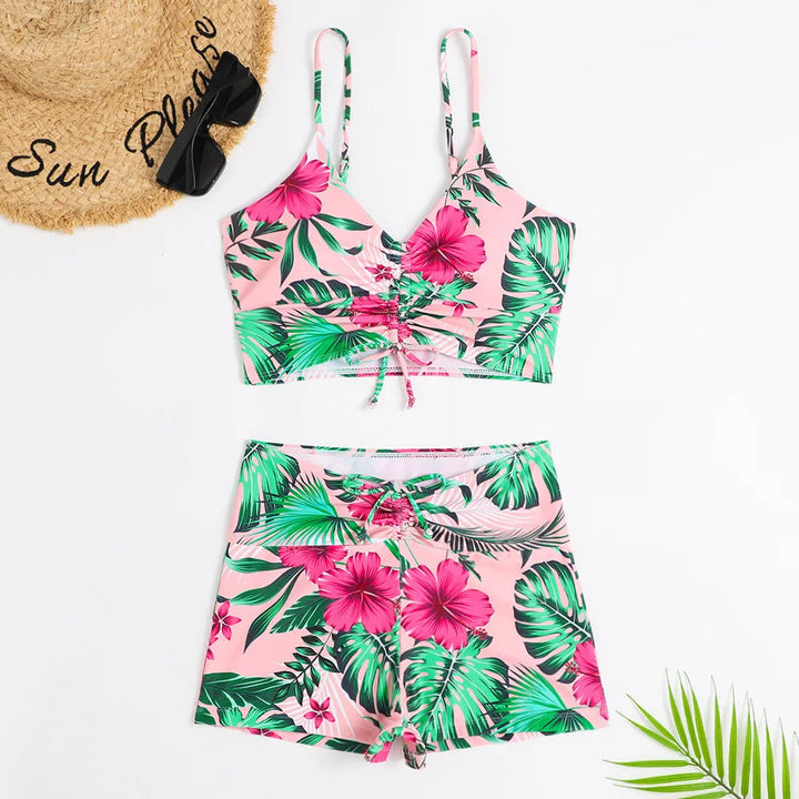 Dames bloemenprint bikini, hoge taille design biedt comfort en een flatterende pasvorm voor elke vrouw.