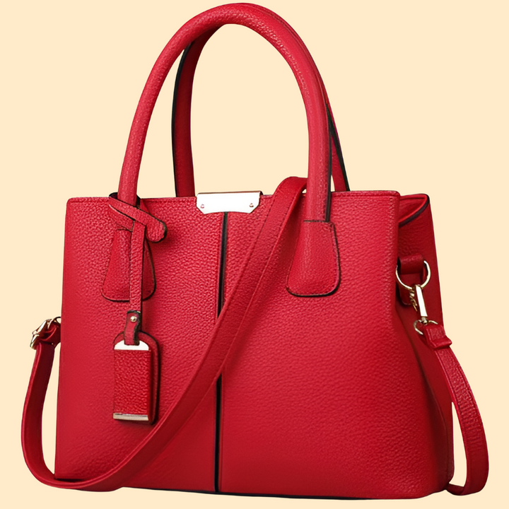 Praktische leren dames tas, geschikt als handtas en schoudertas, voor stijl en gemak.