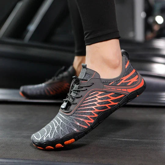 Lichtgewicht OrganicMotion wandelschoenen, barefoot stijl. Flexibele zool voor comfort en optimale bewegingsvrijheid.