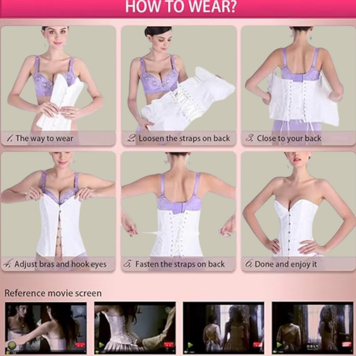 Romantisch dames corset met elegante details, perfect als sexy lingerie of bodycon top voor feestkleding.