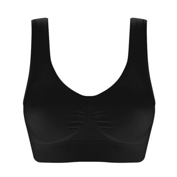 Dames comfort bh wit zonder beugel; ultiem draagcomfort door zachte, ademende stretchstof. Perfecte lingerie.