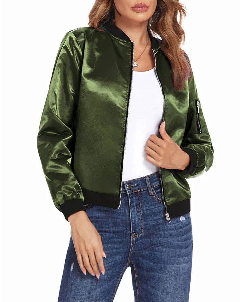 Casual bomberjas voor dames, perfect voor dagelijks gebruik, lichtgewicht en stijlvol.