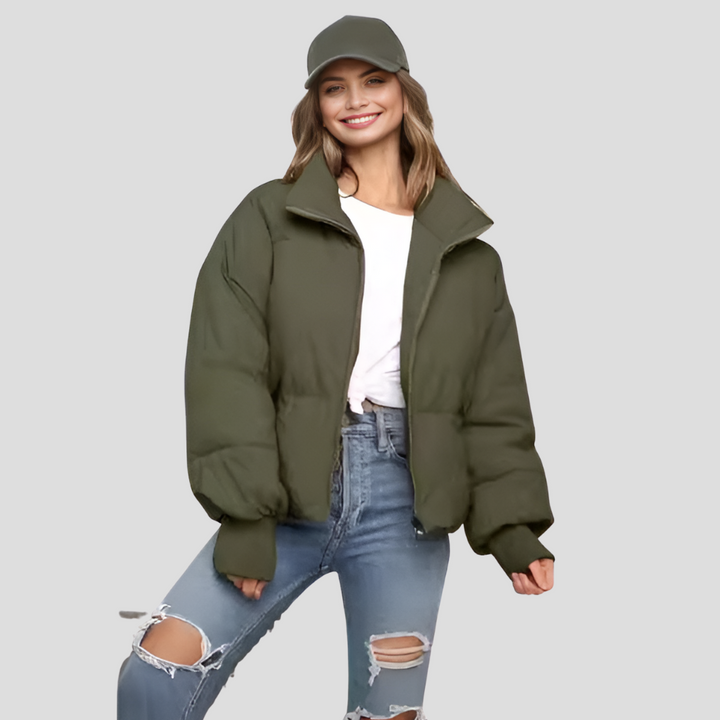 Dames winterjas, extreem warme pufferjas, biedt comfort en stijl op koude dagen.