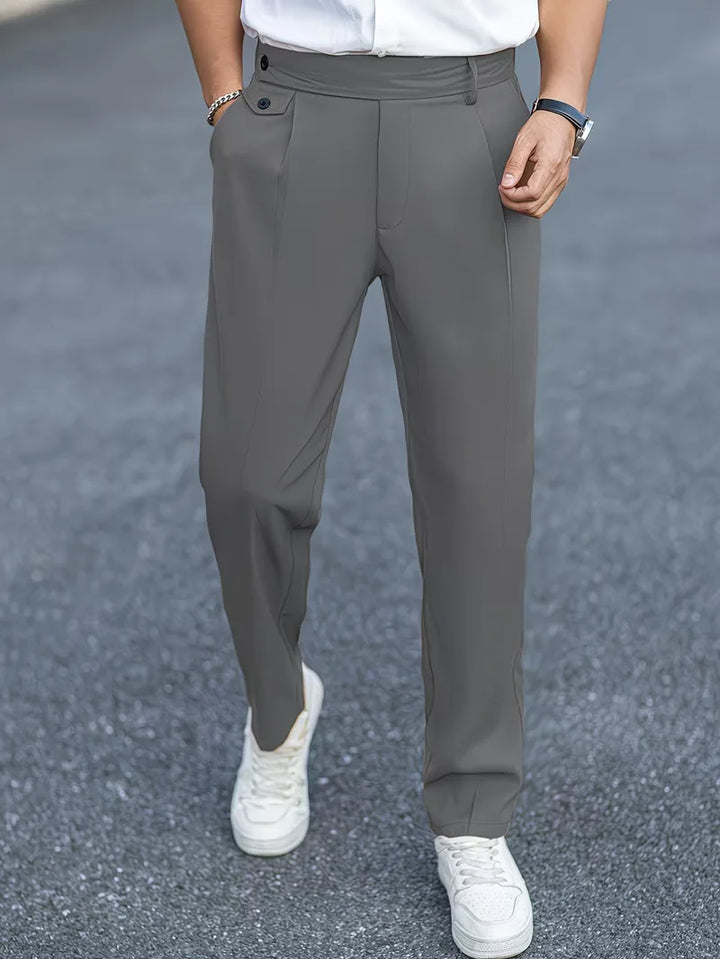 Universele heren straight leg broek, smart casual, cropped, past bij elke man.