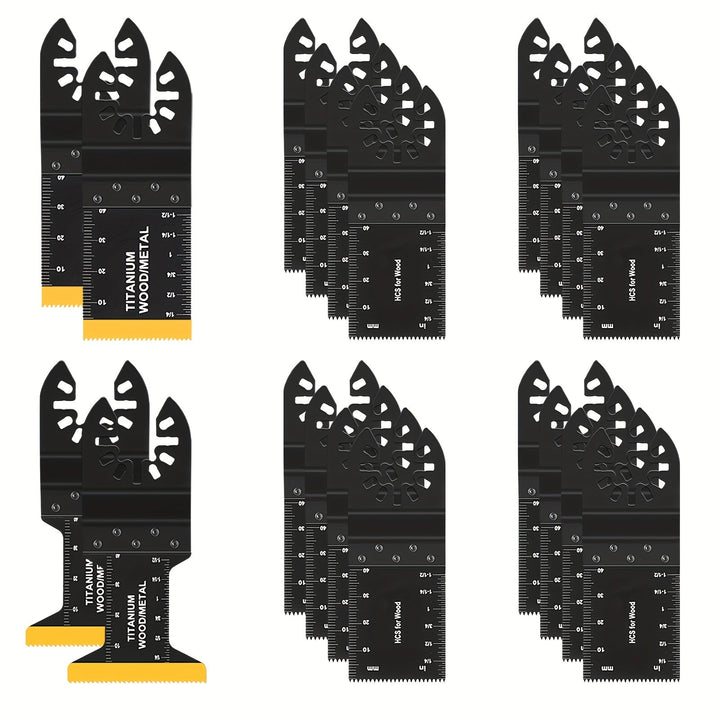 Duurzaam titanium multitool zaagblad, ideaal voor het zagen van non-ferro metaal en kunststof.
