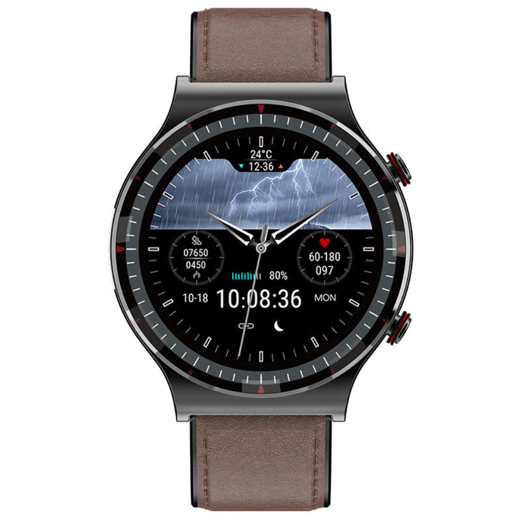 Stijlvol unisex ECG horloge met Osram sensor, waterbestendig en alle fitness- & gezondheidsfuncties.