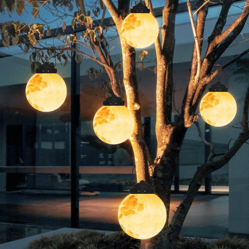 LED Buitenhanglamp - Goud Metaal & Hars