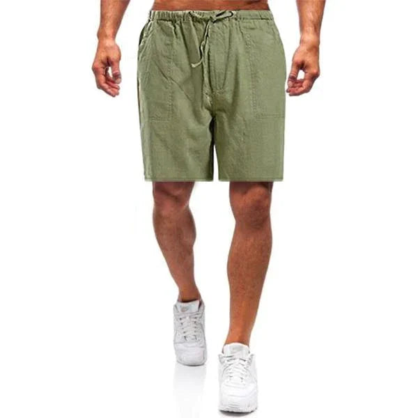 Stijlvolle heren linnen shorts Nils met comfortabele pasvorm. Gemakkelijk te combineren met diverse zomeroutfits.