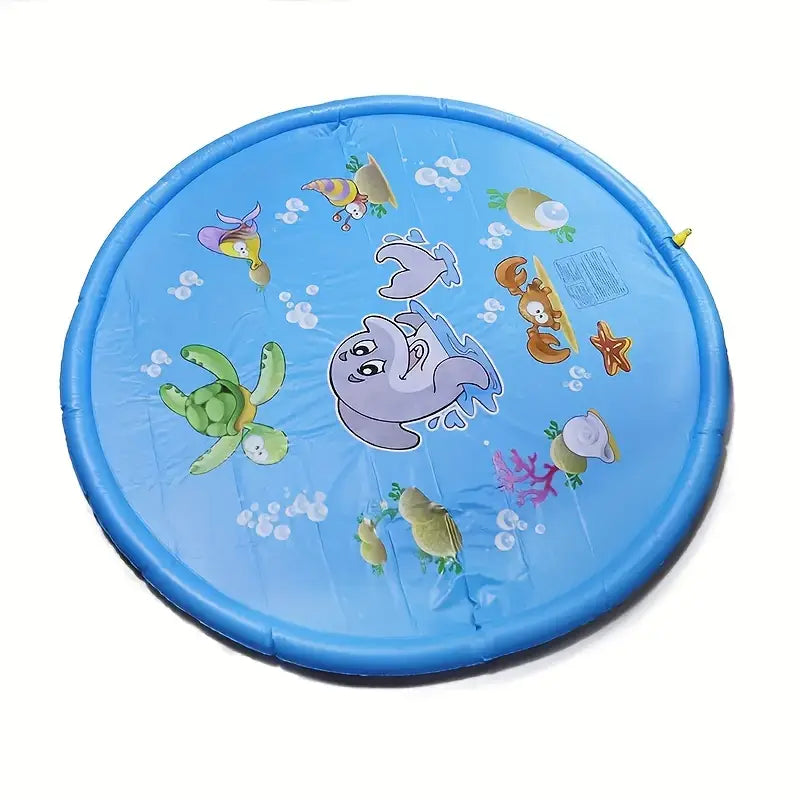 Kleurrijke opblaasbare waterspeelmat met diverse sproeiers voor uren waterpret. Leuk voor kinderen in de tuin.