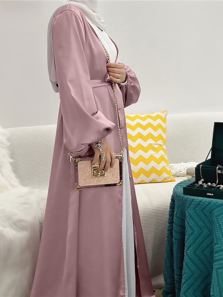 Elegante abaya maxijurk met riem voor dames. Modieuze feestjurk, perfect voor een tijdloze uitstraling.