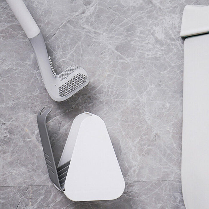 Moderne wc-borstel van siliconen, zorgt voor hygiëne en moeiteloze schoonmaak in elke badkamer.